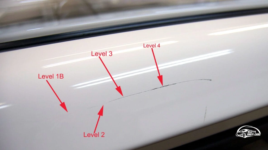 4. تشخیص عمق خط و خش خودرو با تست ناخن